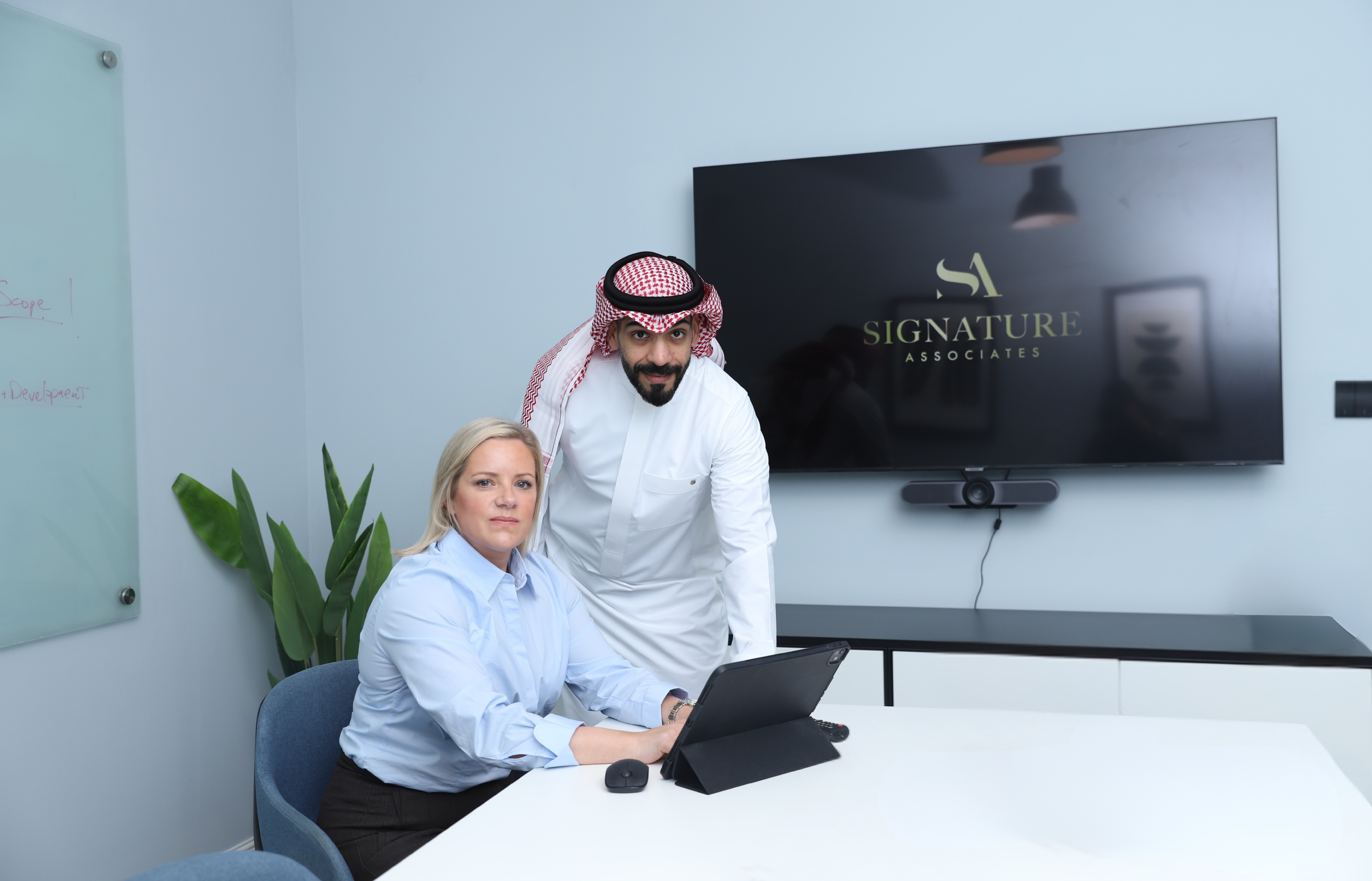 Signature Associates Managing Director Maria Lawless and Head of Consulting KSA Nabeel Fadhil in Jeddah